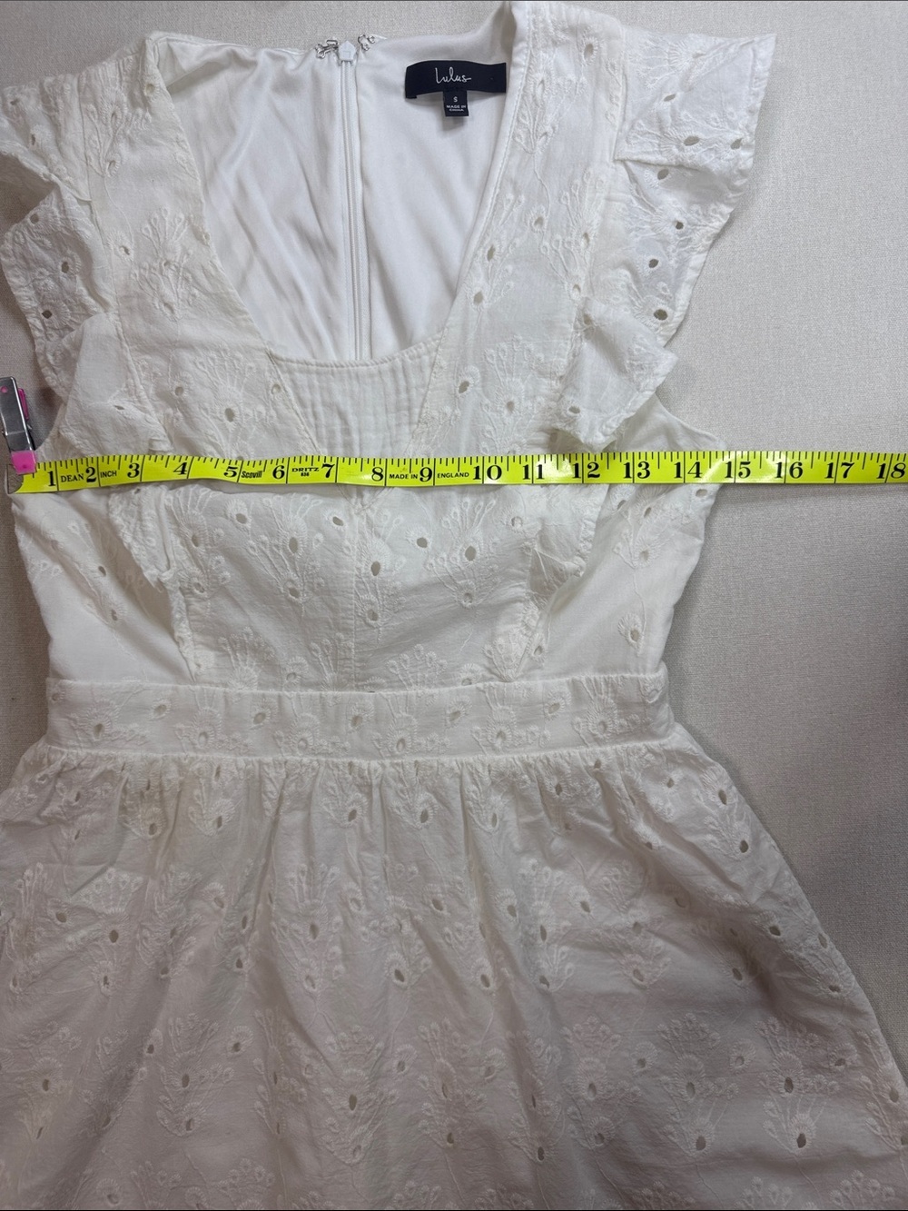 Lulu's White Eyelet Ruffle Mini Dress - Picture 5 of 7